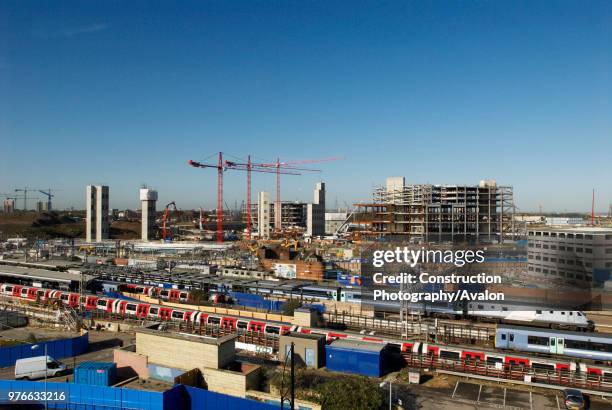 Construction of Westfield Stratford, London, UK, 2008.