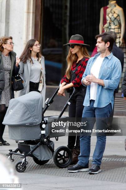 Ariadne Artiles and Jose Maria Garcia Fraile are seen on April 5, 2018 in Madrid, Spain.