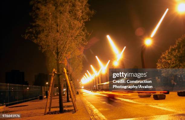 Modern street lighting, Ancoats, Manchester, UK Ancoats Urban Village lies just to the east of Manchester City Centre, covering an area of 20ha...