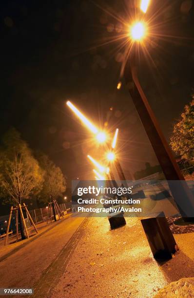 Modern street lighting, Ancoats, Manchester, UK Ancoats Urban Village lies just to the east of Manchester City Centre, covering an area of 20ha...