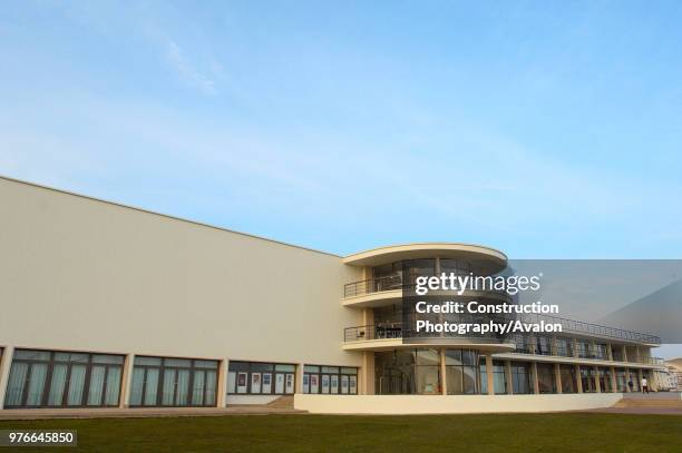 De La Warr Pavilion, Art deco building, Bexhill on Sea, England, UK Commissioned by the 9th Earl De La Warr in 1935 and designed by architects Erich...