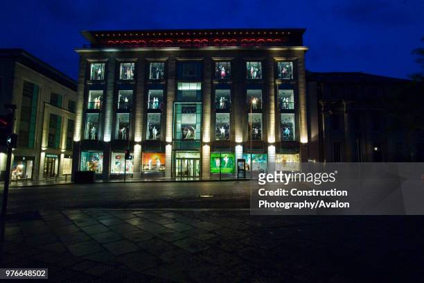 Harvey Nichols at night, Edinburgh, Scotland.