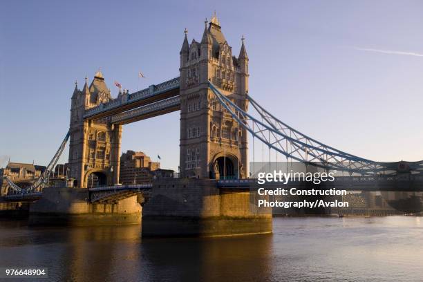 Tower Bridge at dawn, London, UK.