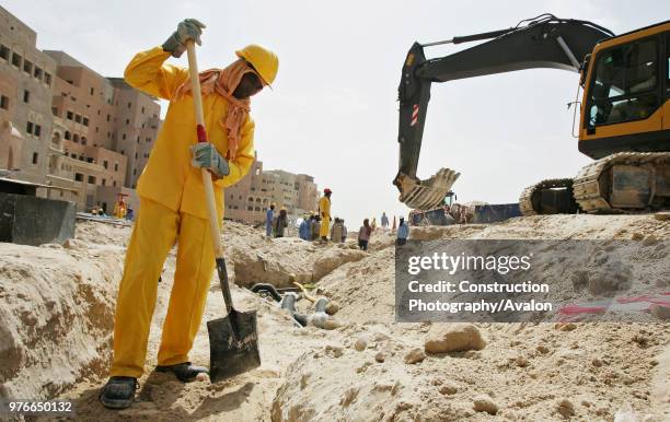 Al Badia Hillside, Dubai Festival City, Site visit, Dubai, United Arab Emirates, April 2007, Al Badia Hillside Village, a residential project in...