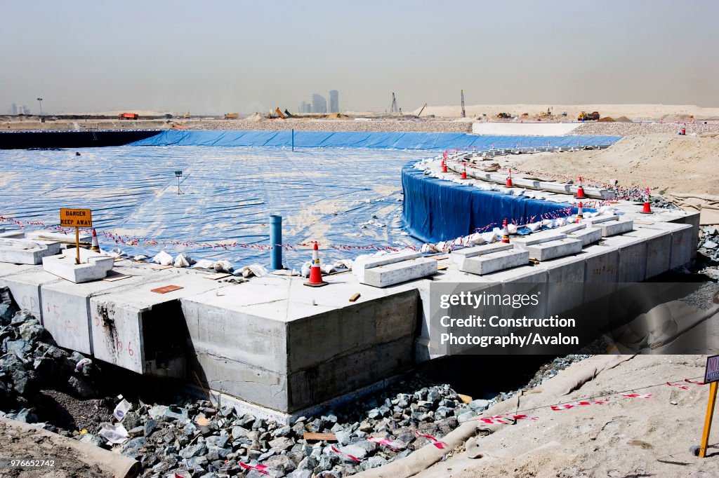 Construction Site, LAGOONS Dubai, United Arab Emirates, April 2007. Launched in April 2006, The Lagoons is a 21 million m2 waterfront project with an estimated total cost of US $17 billion (AED65 billion). Composed of seven landscaped islands, it will fe