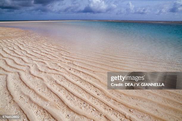 The beach of Yeew Island, Fala Lop, Ulithi Atoll, Micronesia.