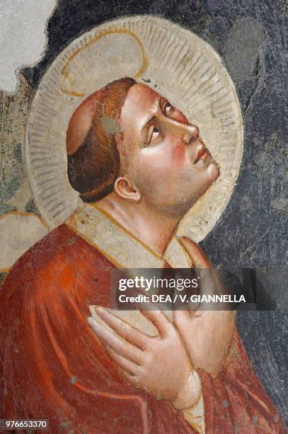 The martyrdom of Saint Stephen, fresco by the Master of Assisi, Assisi, Umbria, Italy, 14th century.
