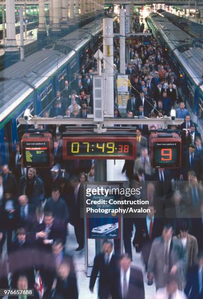 Commuters at Liverpool Street Station, London, United Kingdom,.