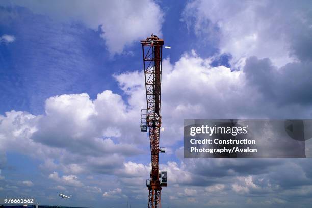 Tower crane at Heathrow airport, London, United Kingdom,.