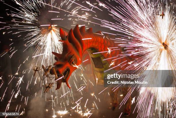 santa tecla festival, tarragona, catalonia, spain - tarragona stock pictures, royalty-free photos & images