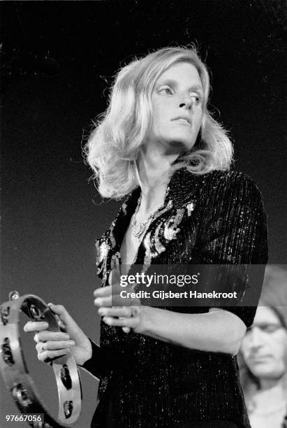 Linda McCartney from Wings performs live on stage at The Theatre Antique in Arles, France on July 13 1972