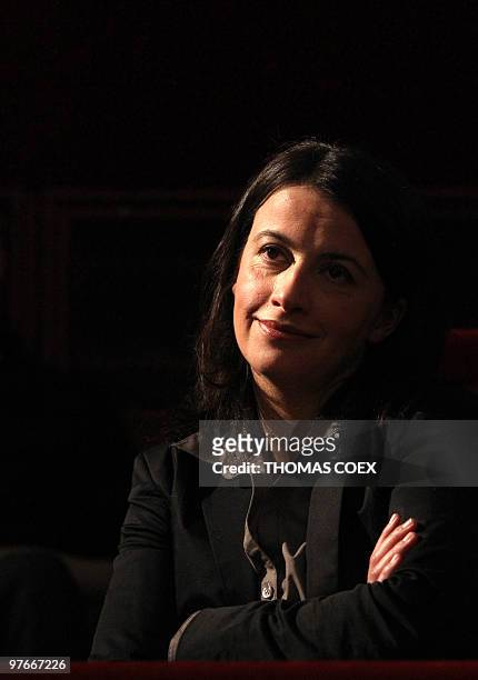 French Green leader Cecile Duflot, Europe Ecologie head of Ile-de-France for the regional elections to be held in France on March 14 and and 21,...