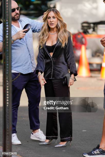 Sarah Jessica Parker does a photshoot for Italian lingerie company 'Intimissimi' on June 16, 2018 in New York City.