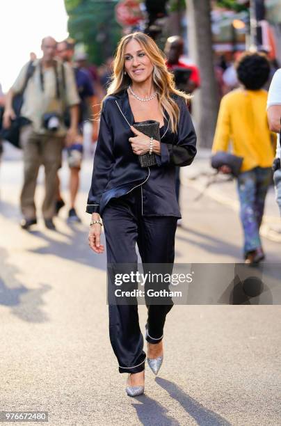 Sarah Jessica Parker does a photshoot for Italian lingerie company 'Intimissimi' on June 16, 2018 in New York City.