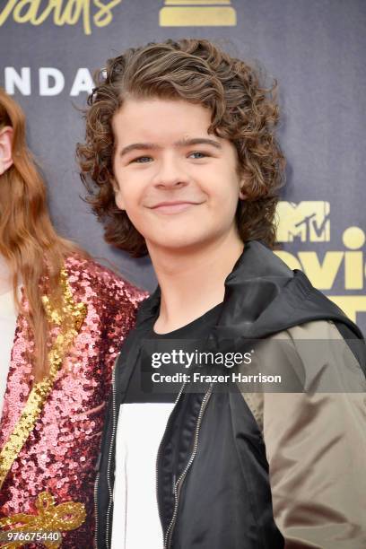 Actor Gaten Matarazzo attends the 2018 MTV Movie And TV Awards at Barker Hangar on June 16, 2018 in Santa Monica, California.