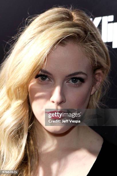 Actress Riley Keough arrives at the Los Angeles Premiere of The Runaways presented by Apparition and KLIPSCH at ArcLight Cinemas Cinerama Dome on...