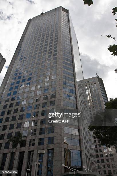 Picture taken on March 7, 2010 of some buildings at Sao Paulo's high-tech downtown around Berrini Avenue, where companies such as Microsoft, Cisco,...