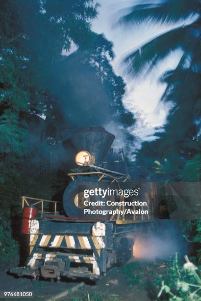 Night session with 3 cylinder C type Lima Shay No.10 of 1924 at Lopez Sugar Central at Fabrica on the Philippine island of Negros on Wednesday 16th...