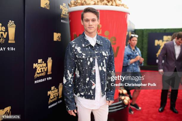 Actor Timothy Granaderos attends the 2018 MTV Movie And TV Awards at Barker Hangar on June 16, 2018 in Santa Monica, California.