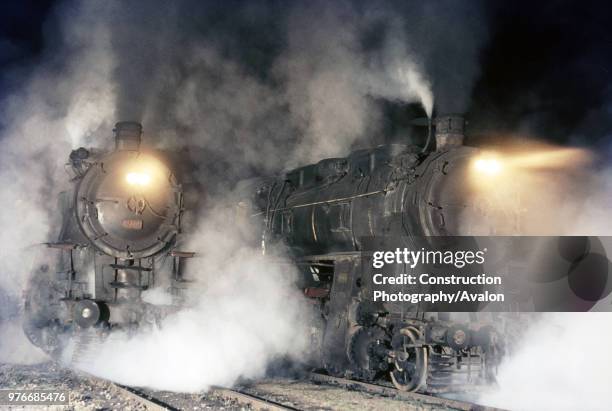 Turkish Railway's German Built G8 2-8-0 at Eregli on the Black Sea Coast at Twilight. The engine is No.45009 and the picture dated Tuesday 3rd August...