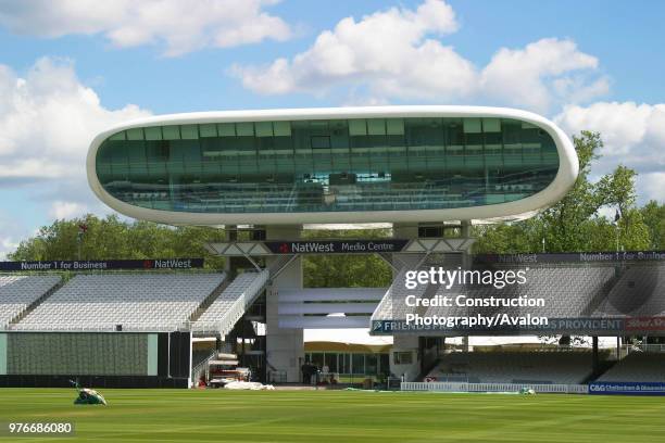 Media centre at Lords Cricket Ground, London, United Kingdom,.