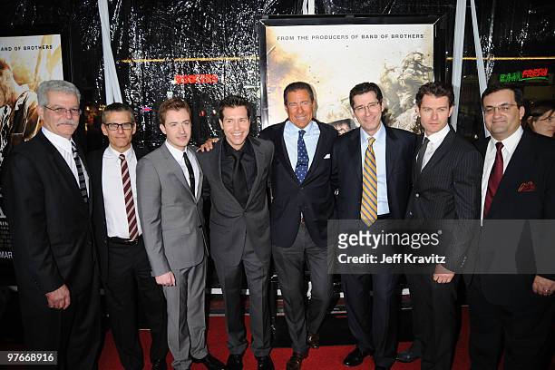 Executive producers Gary Goetzman, HBO CEO Bill Nelson, executive producers Tom Hanks, Steven Spielberg, HBO President Prog. & West Coast Ops Michael...