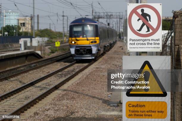 Sign That Rests On Rails 1,283 Railroad Safety Signs Stock Photos, High-Res Pictures, and Images ...