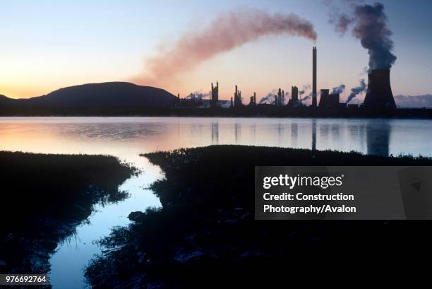 River Neath and Chemical Plant, Baglan, South Wales.