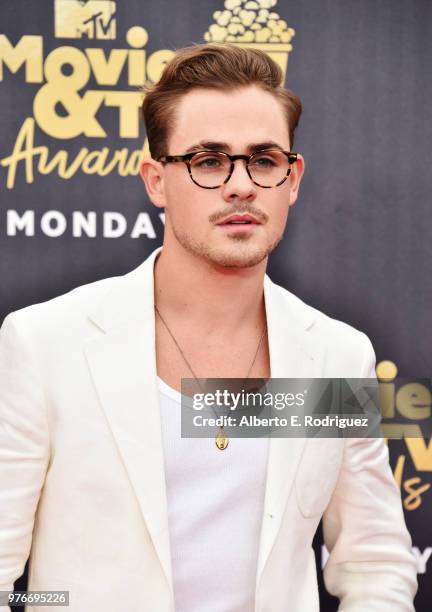 Actor Dacre Montgomery attends the 2018 MTV Movie And TV Awards at Barker Hangar on June 16, 2018 in Santa Monica, California.