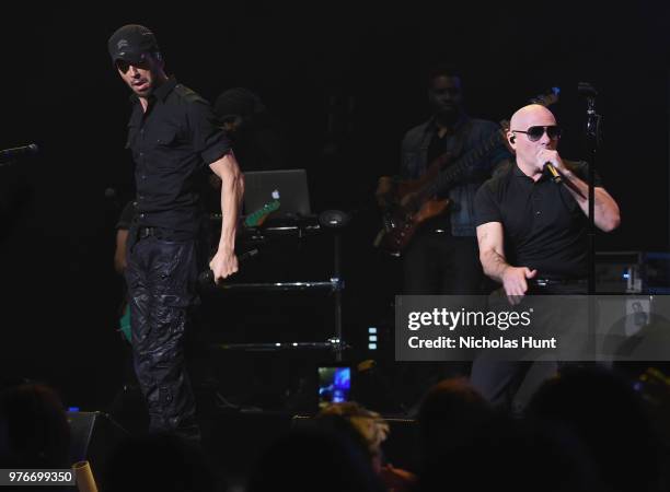 Enrique Iglesias and Pitbull perform at 103.5 KTU's KTUphoria on June 16, 2018 in Wantagh City.