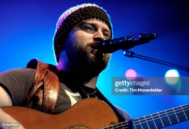 Zac Brown of the Zac Brown Band performs part of the bands' Breaking Southern Ground Tour at Arco Arena on March 11, 2010 in Sacramento, California.