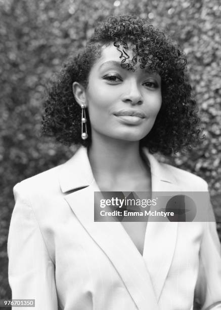 Actor Yara Shahidi attends the 2018 MTV Movie And TV Awards at Barker Hangar on June 16, 2018 in Santa Monica, California.