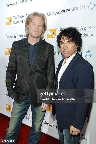 Musicians Daryl Hall and John Oates of Hall & Oates arrives to The Andre Agassi Charitable Foundation's 12th Annual Grand Slam for Children at The...