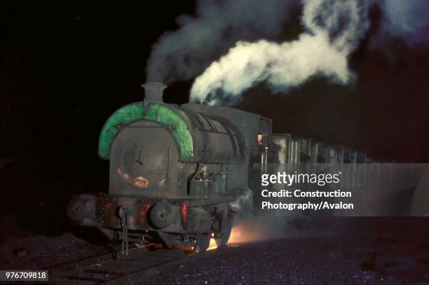 Scene at Brynlliw Colliery, Gorseinon on the anthracite coalfield of South Wales with a Pecket B3 Class 0-6-0ST of 1951. Wednesday 22nd December 1971.