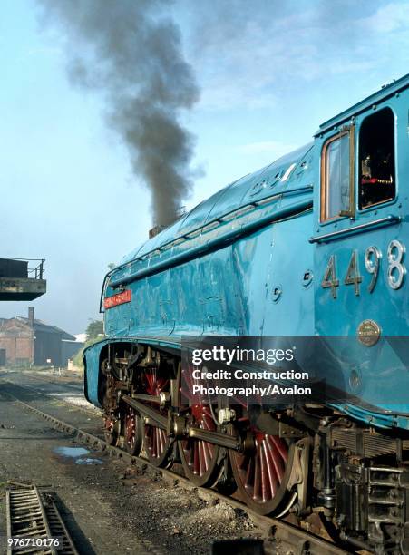 Carnforth Yard, 4498 Sir Nigel Gresley brews up ready for Cumbrian Coast Express. .