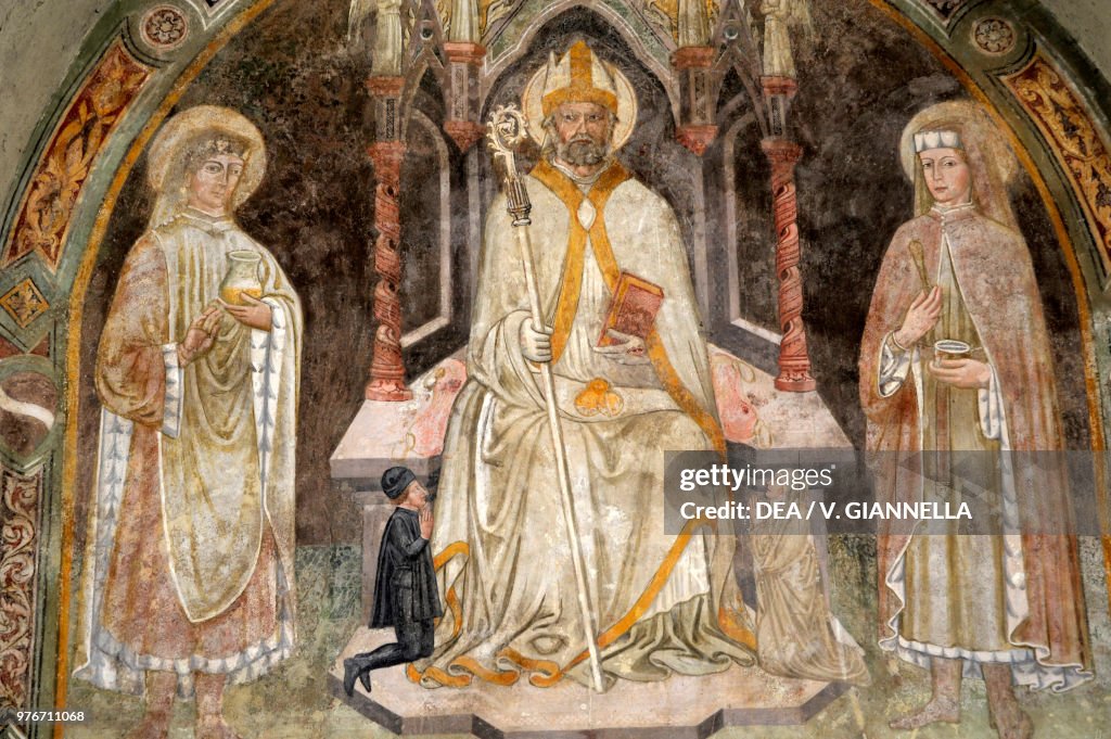 Bishop among two Saints, Monticchiello, Tuscany