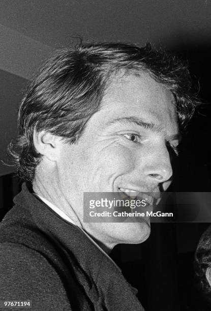 American actor Christopher Reeve at a party for the premiere of the film "Tin Men" on December 18, 1987 in New York City, New York.