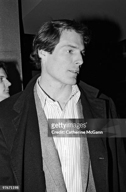 American actor Christopher Reeve at a party for the premiere of the film "Tin Men" on December 18, 1987 in New York City, New York.