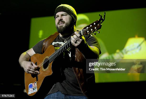 Zac Brown of the Zac Brown Band performs part of the bands' Breaking Southern Ground Tour at Arco Arena on March 11, 2010 in Sacramento, California.