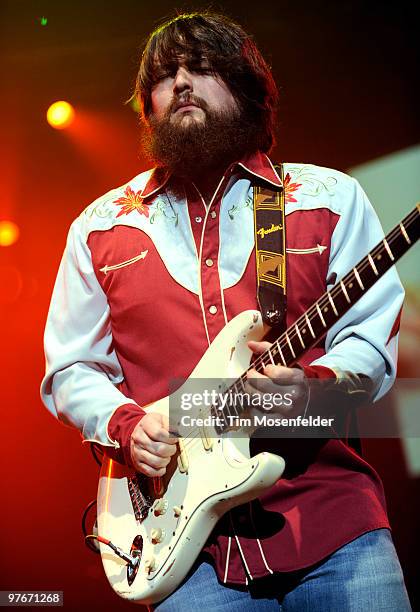 Clay Cook of the Zac Brown Band performs part of the bands' Breaking Southern Ground Tour at Arco Arena on March 11, 2010 in Sacramento, California.