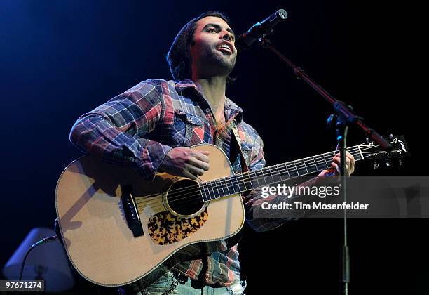 Nic Cowan performs with the Zac Brown Band as part of the bands' Breaking Southern Ground Tour at Arco Arena on March 11, 2010 in Sacramento,...