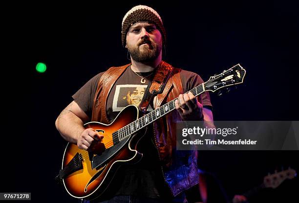 Zac Brown of the Zac Brown Band performs part of the bands' Breaking Southern Ground Tour at Arco Arena on March 11, 2010 in Sacramento, California.