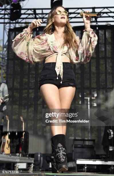 Maren Morris performs during the 2018 Country Summer Music Festival at Sonoma County Fairgrounds on June 16, 2018 in Santa Rosa, California.