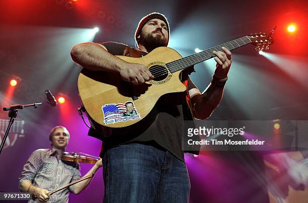 Zac Brown of the Zac Brown Band performs part of the bands' Breaking Southern Ground Tour at Arco Arena on March 11, 2010 in Sacramento, California.