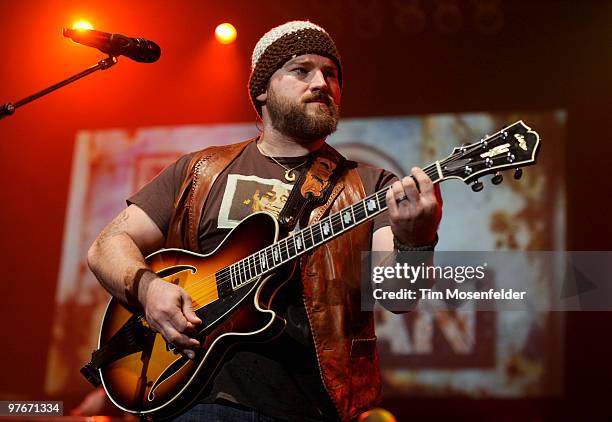 Zac Brown of the Zac Brown Band performs part of the bands' Breaking Southern Ground Tour at Arco Arena on March 11, 2010 in Sacramento, California.