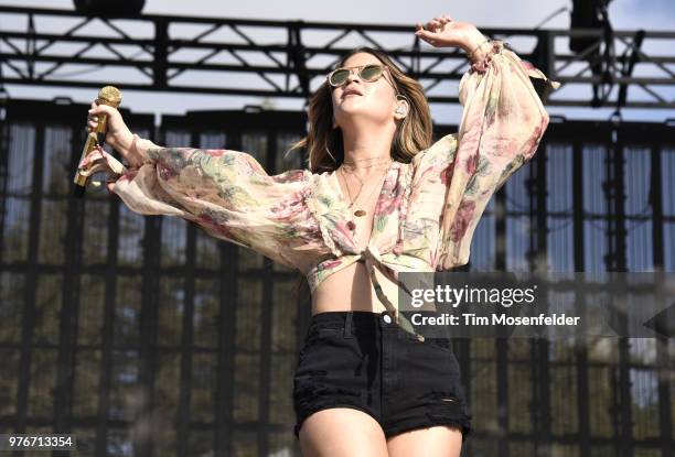 Maren Morris performs during the 2018 Country Summer Music Festival at Sonoma County Fairgrounds on June 16, 2018 in Santa Rosa, California.