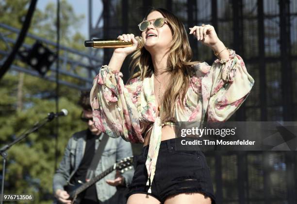 Maren Morris performs during the 2018 Country Summer Music Festival at Sonoma County Fairgrounds on June 16, 2018 in Santa Rosa, California.