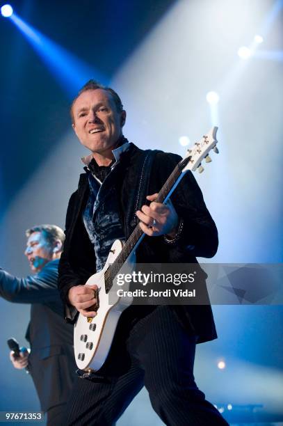 Gary Kemp of Spandau Ballet performs at the Palau Olimpic on March 12, 2010 in Badalona, Spain.