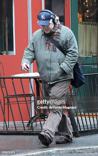 Philip Seymour Hoffman is seen in the West Village on March 12, 2010 in New York City.