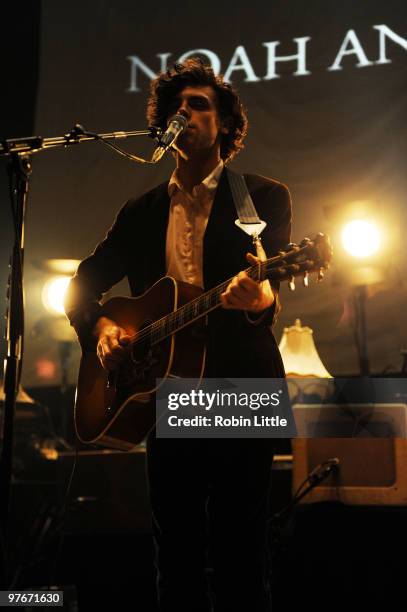 Charlie Fink of Noah and the Whale performs at The Roundhouse on March 12, 2010 in London, England.